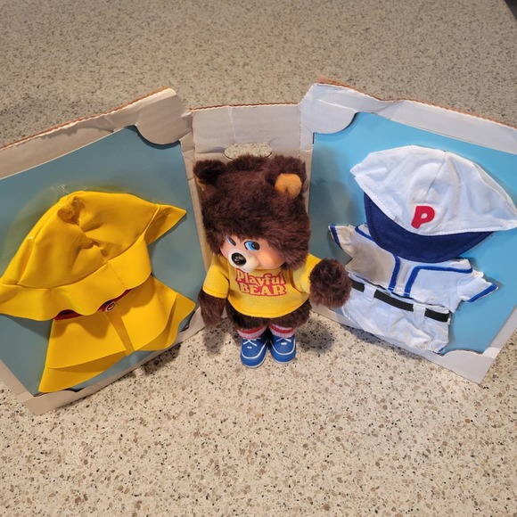 VTG Rare Playskool 1979 'Playful Bear' w/ Clothes Set Plush Plastic Face✨️NEW - Picture 9 of 16